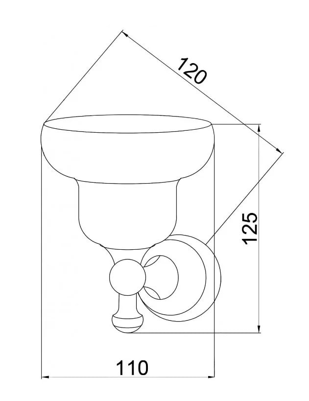 Boheme Provanse Мыльница с керамической чашей, подвесная, цвет:  bronze 10803