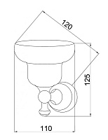 Boheme Provanse Мыльница с керамической чашей, подвесная, цвет:  bronze 10803