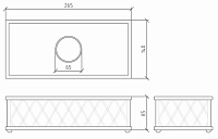 Boheme Murano Cristal Салфетница настольная 26,5х14 см, цвет: gold 10232
