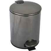 Boheme Uno Ведро с крышкой напольное, 5 литров, цвет: shine gun metall 10426-SGM