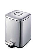 Boheme Q Ведро с крышкой напольное, 7 литров, цвет: chrome 10948-C