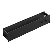 Boheme Space Полка металлическая настенная 60 см, с 2 крючками, цвет: black 10966-B