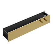 Boheme Space Полка металлическая настенная 60 см, с 2 крючками, цвет: gold 10966-G