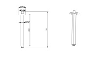 Boheme Qubic Кронштейн потолочный, 33 см, цвет: black 629-QUBIC-B