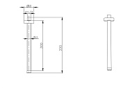 Boheme Uno Кронштейн потолочный 33 см, цвет: chrome 629-UNO-CR