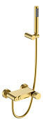 Boheme Stick Diamond Смеситель для ванны с душевым комплектом: ручной душ, шланг, цвет: matt gold 123-MG