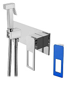 Boheme Q Гигиенический душ со смесителем и встраиваемой частью, цвет: chrome/blue 147-CRUW