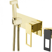 Boheme Q Гигиенический душ со смесителем и встраиваемой частью, цвет: gold/black 147-GB