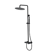 Boheme Stick Linea Душевая стойка: смеситель, ручн. душ 1 вид струи, верхн. душ 30 см, цвет: black 128-BB.3