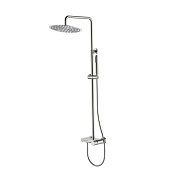 Boheme Stick Spirale Душевая стойка: смеситель, ручнной душ, верхний душ 30 см, цвет: nickel brush 128-NB.4