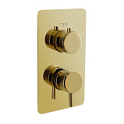 Boheme Cell Смеситель термостатический встраиваемый, 2 потребителя, с внутренней частью, цвет: gold 135-2-G