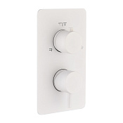 Boheme Cell Смеситель термостатический встраиваемый, 2 потребителя, с внут. частью, цвет: matt white 135-2-MW