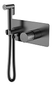 Boheme Stick Diamond Гигиенический душ со смесителем и встраиваемой частью, цвет: gun metall 127-GM