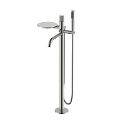 Boheme Stick Linea Смеситель напольный с душевым набором - ручн. душ, шланг, цвет: nickel brush 129-NB.3