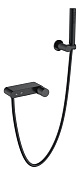 Boheme Stick Diamond Смеситель для ванны с душевым комплектом: ручной душ, шланг, цвет: black 123-BB