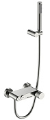 Boheme Stick Touch Смеситель для ванны с душевым комплектом: ручной душ, шланг, цвет: nickel brush 123-NB.2