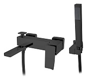 Boheme Q Смеситель для ванны с душевым комплектом: ручной душ, шланг, держатель, цвет: black 143-BB.2