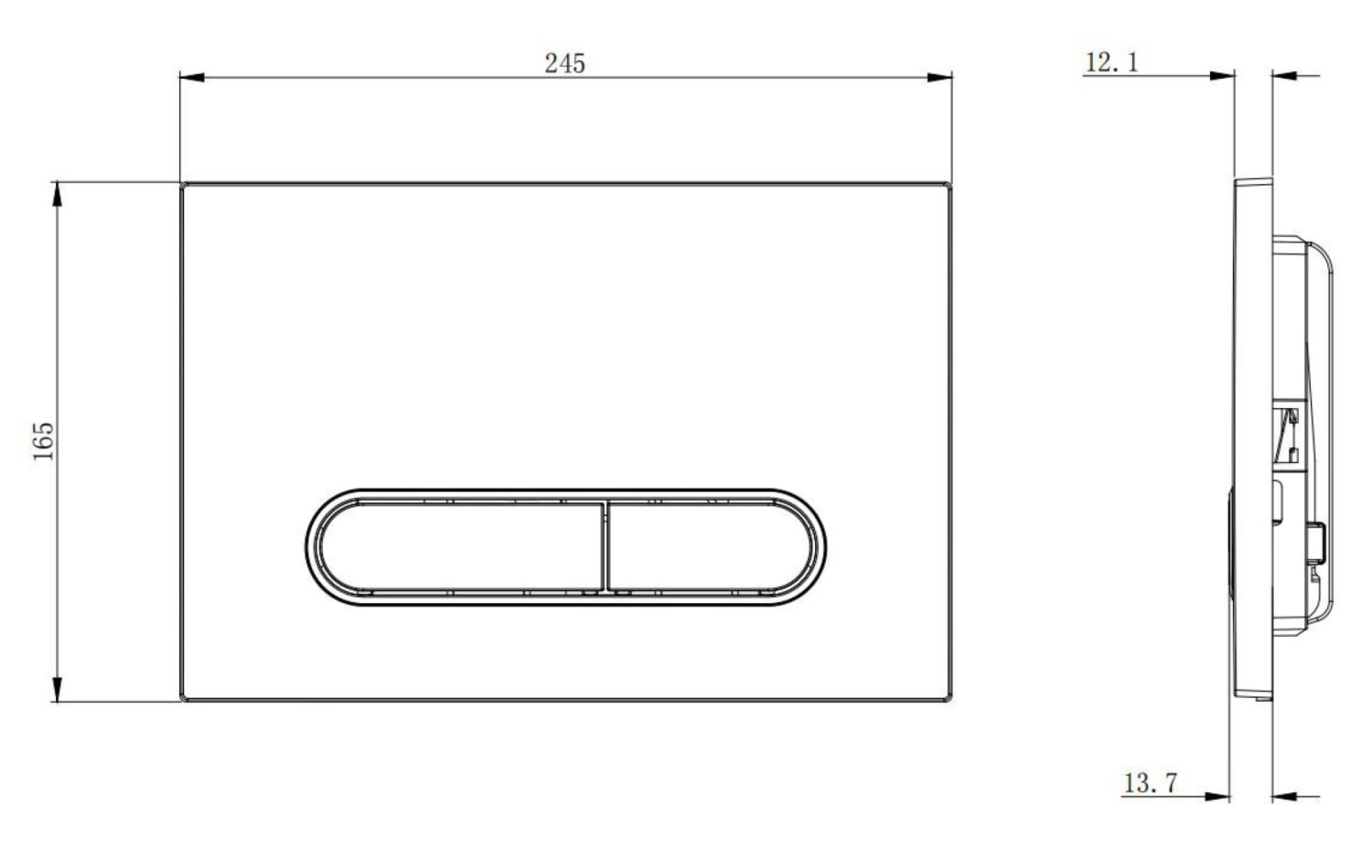 Boheme Кнопка смыва для инсталляции, пластик, цвет: nickel brush 667-NB