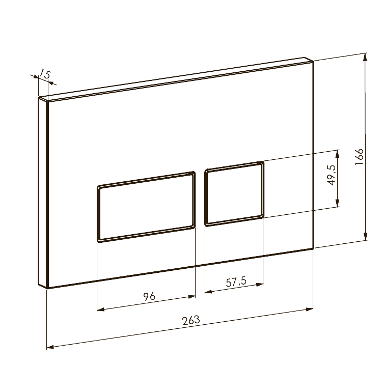Boheme Кнопка смыва для инсталляции, пластик, цвет: gun metall 664-GM