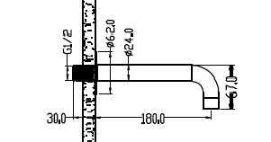 Boheme Fusion Излив настенный 19,1 см, цвет: bronze 625-BR