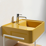 Simas Ratio Раковина чаша 55х46 см, без перелива, c 1 отверстием под смеситель, цвет: narciso RA55 NARCISO