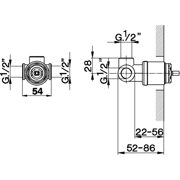 Cisal Cubic Встраиваемая часть однорычажного смесителя для душа ZA00431104