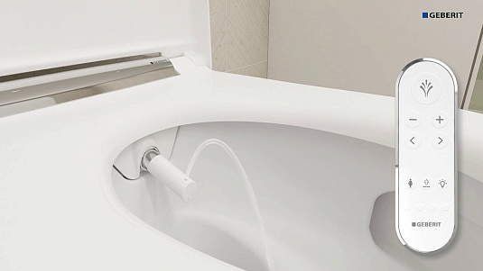 Geberit AquaClean Sela Унитаз-биде подвесной безободковый с крышкой микролифт, цвет: белый глянцевый 146.224.21.1