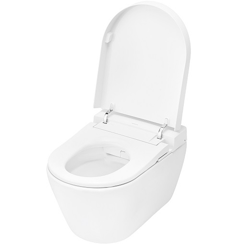 Tece Spring Унитаз подвесной, безободковый, застенный модуль с функцией биде, цвет: белый глянцевый S955799