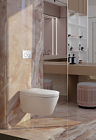 Tece Spring Унитаз подвесной, безободковый, застенный модуль с функцией биде, цвет: белый глянцевый S955799