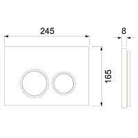 Tece Spring Унитаз подвесной, безободковый, застенный модуль с функцией биде, цвет: белый глянцевый S955799