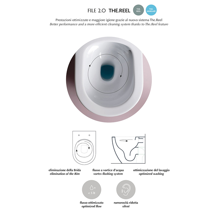 ArtCeram File 2.0 Унитаз подвесной 37x52 см, смыв торнадо, покрытие Saniglaze, цвет: matt black FLV006 17 00