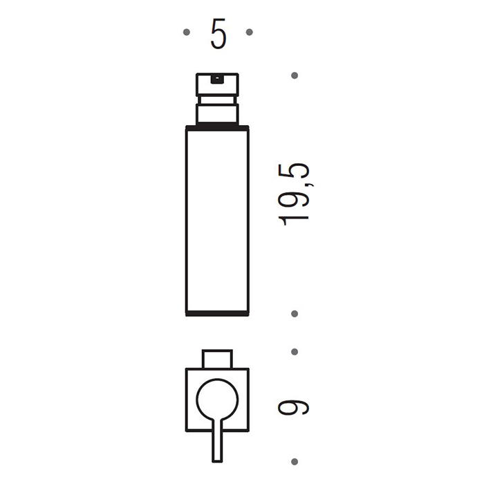 Colombo MiniQ Дозатор мыла подвесной, цвет: matt black B9343.NM