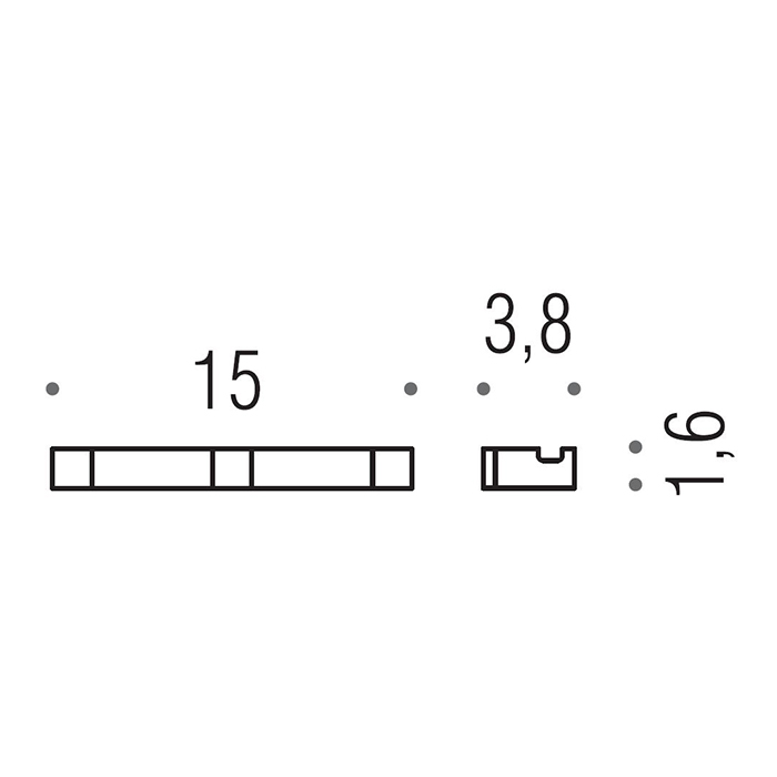 Colombo MiniQ Крючок тройной, цвет: stainless steel CD137.HPS1