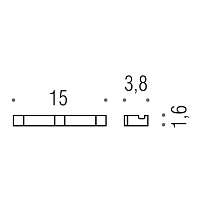 Colombo MiniQ Крючок тройной, цвет: stainless steel CD137.HPS1