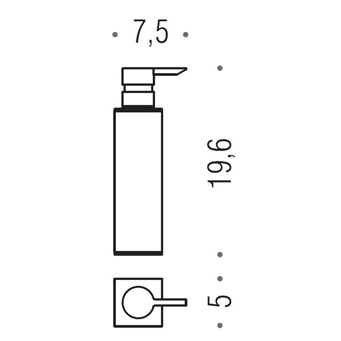 Colombo MiniQ Дозатор настольный 150 мл, цвет: chrome B9344.CR