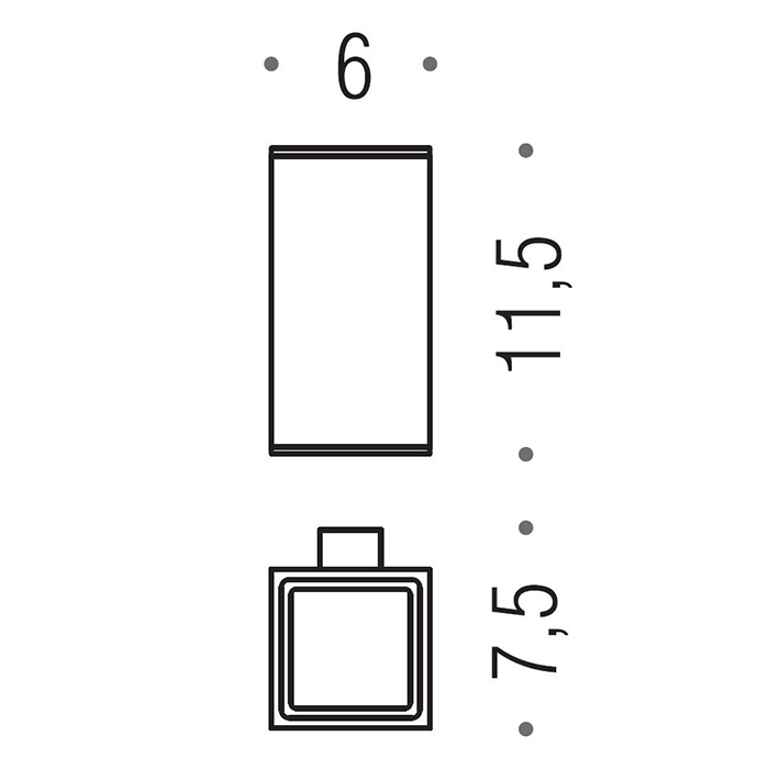 Colombo MiniQ Стакан для зубных щеток подвесной, латунный, цвет: stainless steel B5002.HPS1