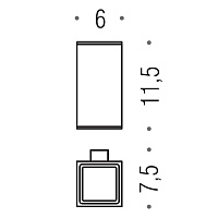 Colombo MiniQ Стакан для зубных щеток подвесной, латунный, цвет: stainless steel B5002.HPS1