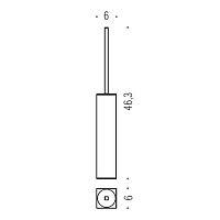 Colombo MiniQ Ершик напольный, цвет: chrome B5006.CR