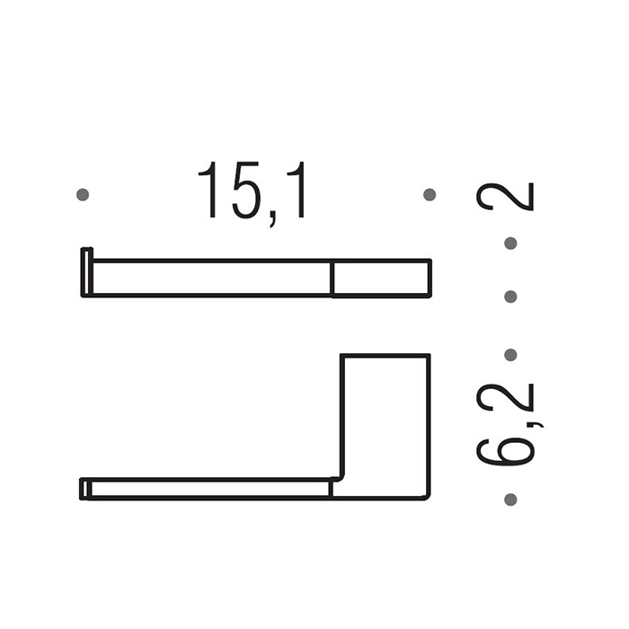 Colombo MiniQ Держатель для SX, цвет: PVD matt graphite B5008S.GM