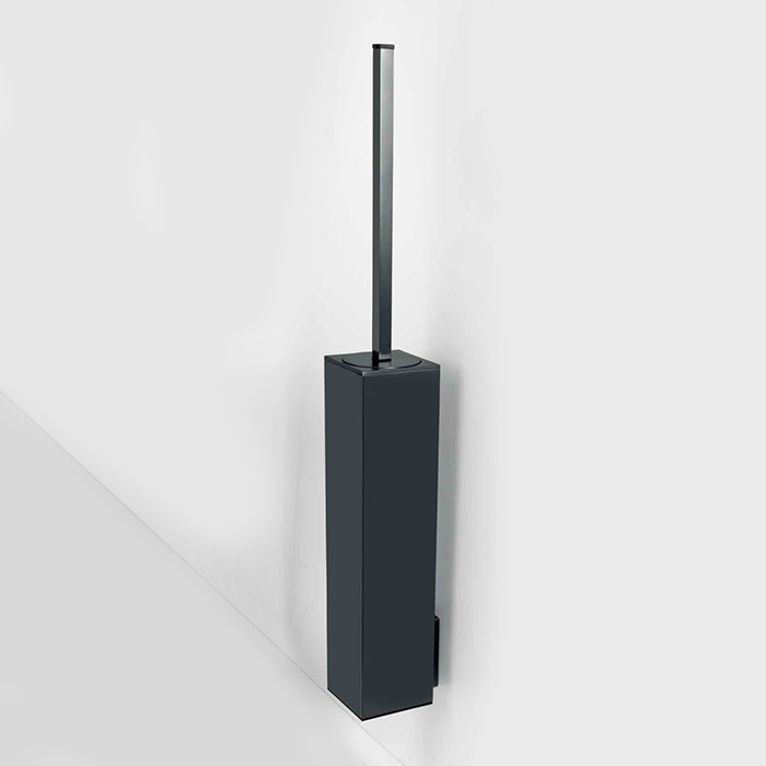 Colombo MiniQ Ершик для унитаза, с латунной колбой, подвесной, цвет: PVD matt graphite B5007.GM