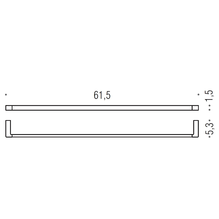 Colombo MiniQ Полотенцедержатель 61,5 см, цвет: stainless steel B5011.HPS1