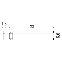 Colombo MiniQ Полотенцедержатель двойной 33 см, цвет: chrome B5012.CR