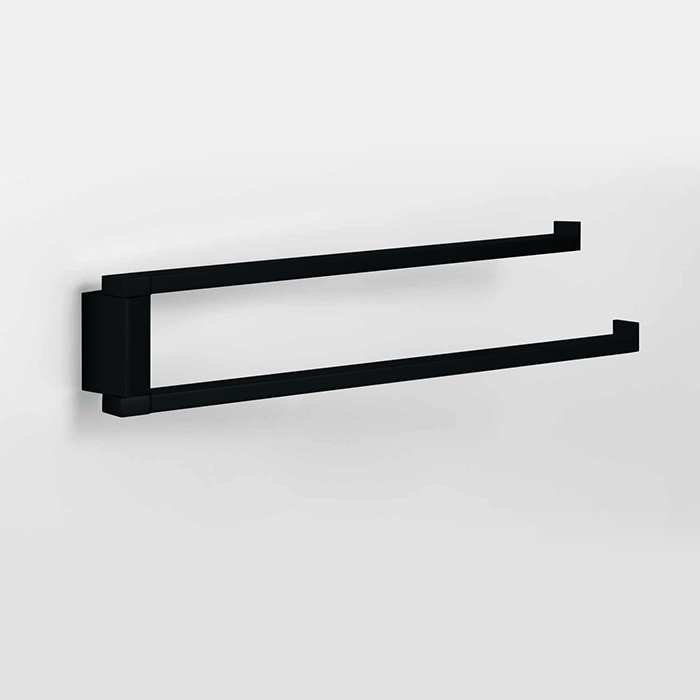 Colombo MiniQ Полотенцедержатель двойной 33 см, цвет: matt black B5012.NM