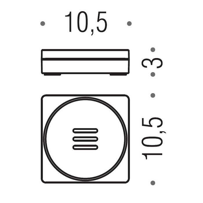 Colombo MiniQ Мыльница настольная, цвет: chrome B5040.CR-RNE