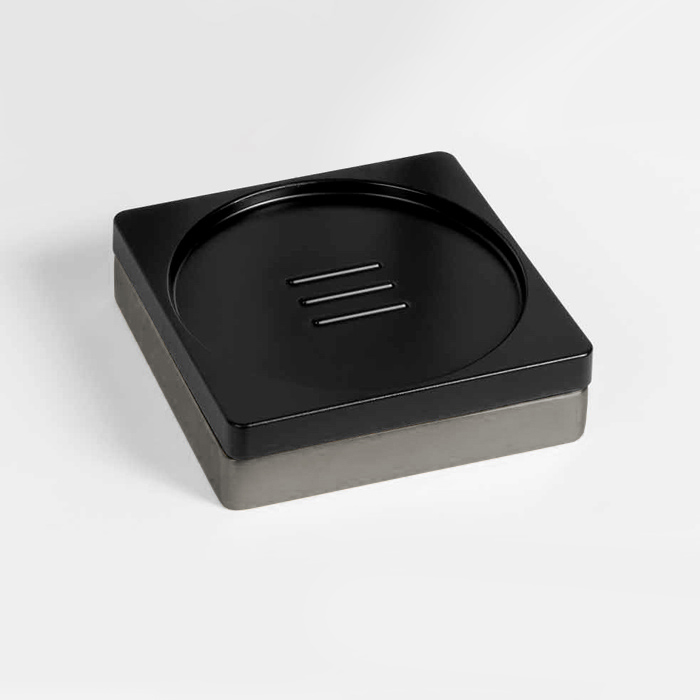 Colombo MiniQ Мыльница с композитной чашей, настольная, цвет: stainless steel B5040.HPS1-RNE