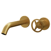 Remer Chrono Смеситель для раковины, излив 17 см, с внутренней частью, цвет: oro spazzolato CH15PBG