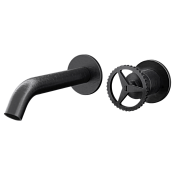 Remer Chrono Смеситель для раковины встраиваемый, излив 19 см, цвет: cromo nero spazzolato CH15PLCFP