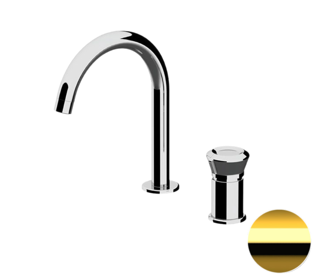 Remer Element Смеситель для раковины, без д/к, высота излива 14,2 см, цвет: oro lucido ET57DO