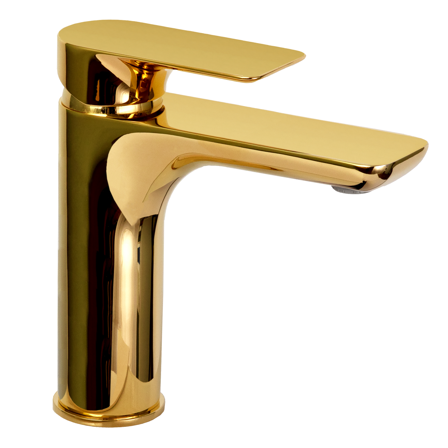 Remer Infinity Смеситель для раковины, с донным клапаном, высота излива 12,6 см, цвет: oro lucido I10DO