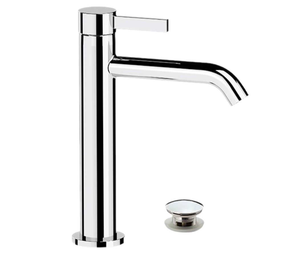 Remer Metrica Смеситель для раковины, с донным клапаном, излив 14,1 см, цвет: cromo MC10ACC